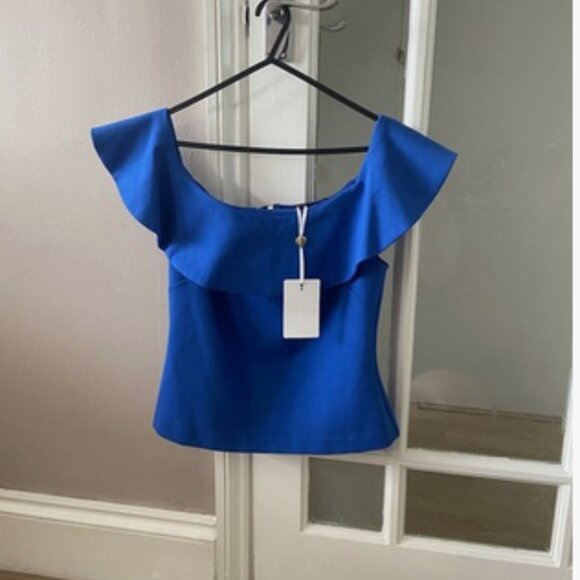 Ted Baker Blue Off-Shoulder Top - Picture 1 of 1